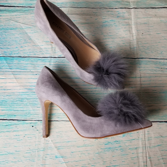 Gianni Bini Shoes - Gianni Bini fox fur pompom pumps size 6.5